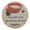 Contemporary Home Living 9.75&#x22; Tan Brown Left Your Pawprints Pet Memorial Stepping Stone